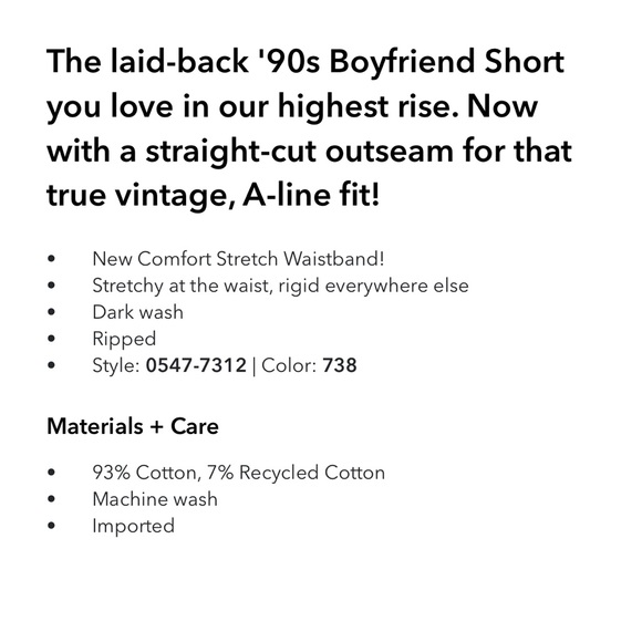 AE Denim Highest Waist 90’s Boyfriend Shorts - Picture 5 of 6